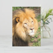 Lion 6918 Verjaardag Uitnodiging (Staand voorkant)