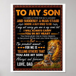Lion aan mijn zoon... ik heb mijn ogen voor een og poster