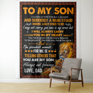 Lion aan mijn zoon... ik heb mijn ogen voor een og wandkleed