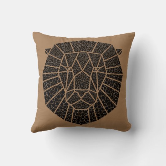 Lion Abstract Art Illustratie Kussen (Achterkant)