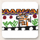 Lion achterste kunst bier onderzetter (Voorkant)