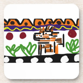 Lion achterste kunst bier onderzetter