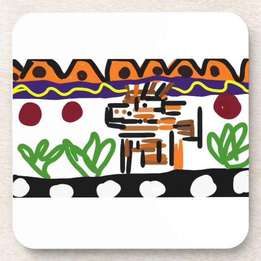 Lion achterste kunst bier onderzetter (Voorkant)