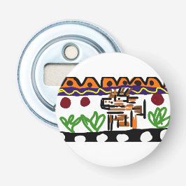 Lion achterste kunst button flesopener