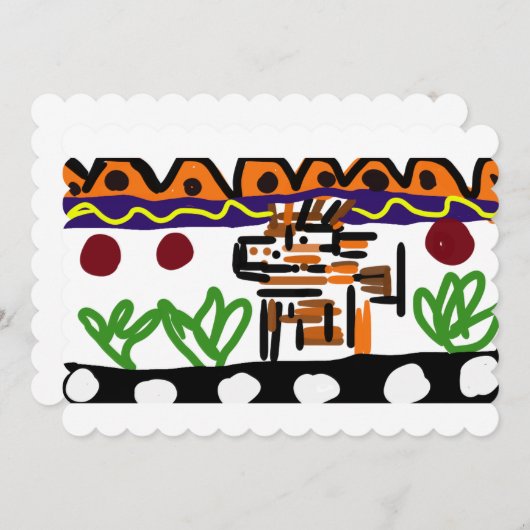 Lion achterste kunst kaart (Voorkant / Achterkant)