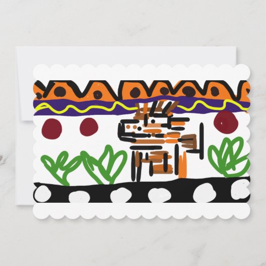 Lion achterste kunst kaart (Voorkant)