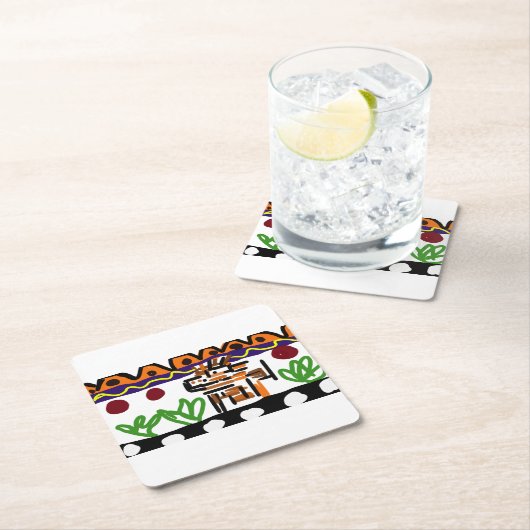 Lion achterste kunst kartonnen onderzetters (Insitu)