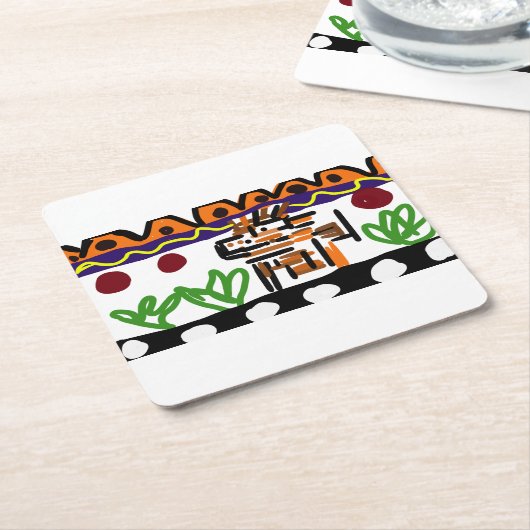 Lion achterste kunst kartonnen onderzetters (Schuin)