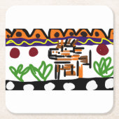 Lion achterste kunst kartonnen onderzetters (Voorkant)