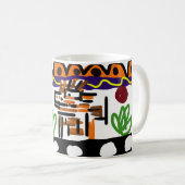 Lion achterste kunst koffiemok (Voorkant rechts)