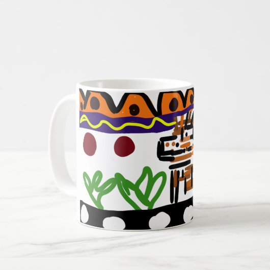 Lion achterste kunst koffiemok (Voorkant links)