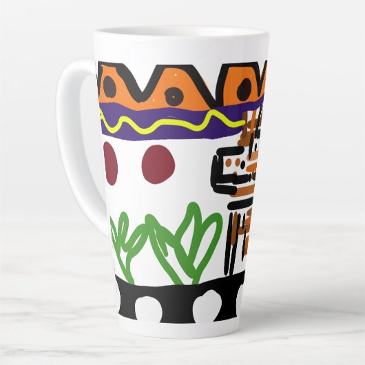 Lion achterste kunst latte mok (Linkerhoek)