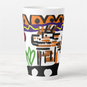 Lion achterste kunst latte mok (Voorkant)