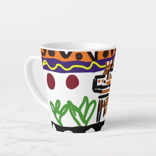 Lion achterste kunst latte mok (Linkerhoek)