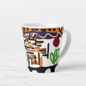 Lion achterste kunst latte mok (Rechterhoek)