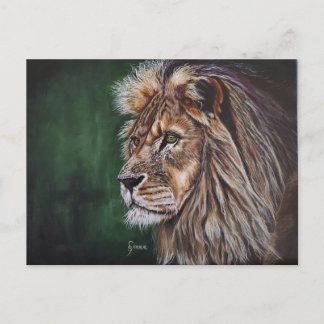 Lion Acrylverfbriefkaart Briefkaart