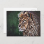 Lion Acrylverfbriefkaart Briefkaart (Voorkant / Achterkant)
