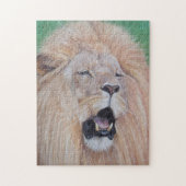 Lion afbeelding big cat wildlife realist art. legpuzzel (Verticaal)