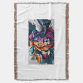 Lion afbeelding gooi deken (Voorkant Verticaal)