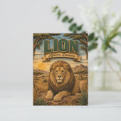 Lion African Savanna POPCUT Briefkaart (Staand voorkant)