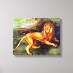 Lion - Albrecht Durer - c1494 Canvas Afdruk