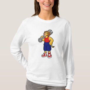 Lion als mechanisch met moersleutel t-shirt