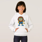 Lion als Voetbalspeler met Voetbal (Voorkant volledig)