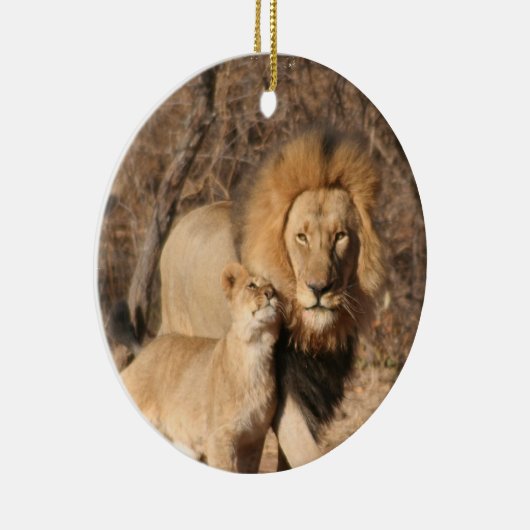 Lion and Cub Ornament (Rechts)