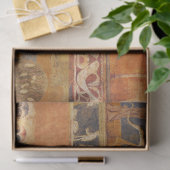 LION AND DRAGON middeleeuws fresco in geel Sinaasa Tissuepapier (Geschenk)