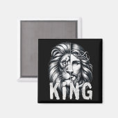 Lion And Jesus King Christian Faith Design Magneet (Voorkant / Achterkant)