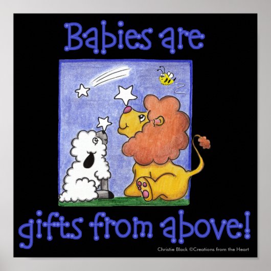 Lion and Lamb catch falling stars Poster (Voorkant)