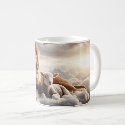 Lion and Lamb Coffee Mok (Voorkant rechts)