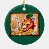 LION AND LAMB PEACE by Jeff Willis Art Keramisch Ornament (Achterkant)