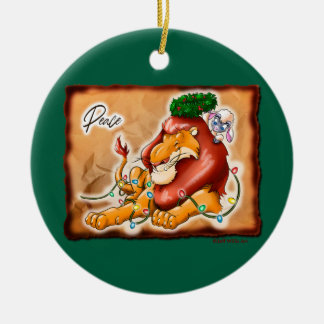 LION AND LAMB VREDE door Jeff Willis Art Keramisch Ornament