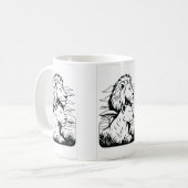 Lion and Lioness Mok – Beschermende Lion Coffee Cu (Voorkant links)