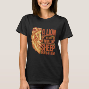 Lion and Sheep Thoughts Motivatie Graphic T-shirt