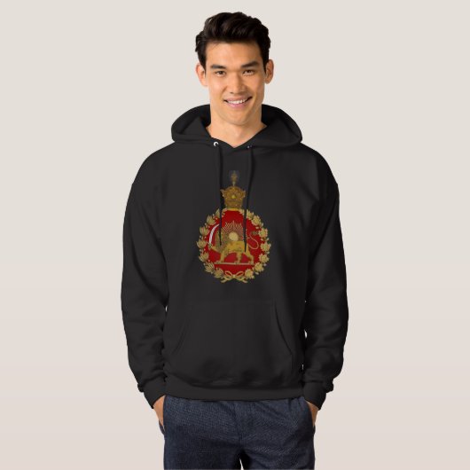Lion and Sun Emblem – A Royal Persian Legacy Hoodie (Voorkant volledig)