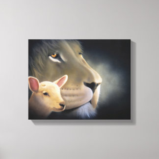 Lion and the Lamb Canvas Afdruk