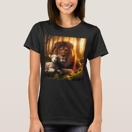 LION AND THE LAMB CHRISTELIJKE T-SHIRTS (Voorkant)