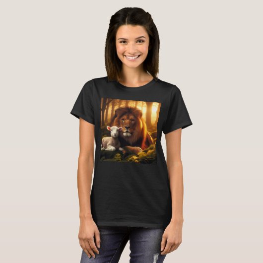 LION AND THE LAMB CHRISTELIJKE T-SHIRTS (Voorkant volledig)