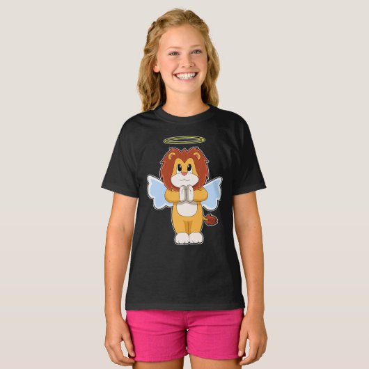 Lion Angel vleugels T-shirt (Voorkant volledig)