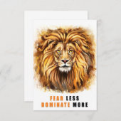 Lion Angst Minder overheersing Bedankkaart (Voorkant / Achterkant)
