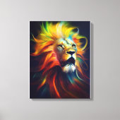 Lion Animal Discovery Adventure Natuur Planet Canvas Afdruk (Voorkant)