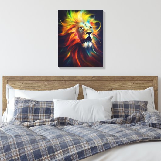 Lion Animal Discovery Adventure Natuur Planet Canvas Afdruk (Insitu (Slaapkamer))
