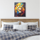 Lion Animal Discovery Adventure Natuur Planet Canvas Afdruk (Insitu (Slaapkamer))