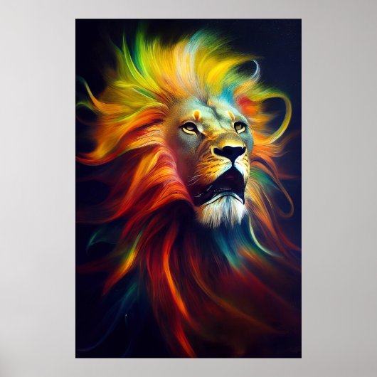Lion Animal Discovery Adventure Natuur Planet Poster (Voorkant)