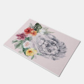 Lion Animal Flowers Deurmat (Schuin)
