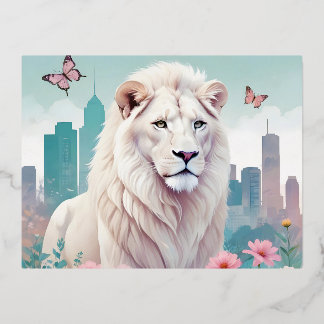 Lion  Animal Natuur City Flowers Schilderij Folie Feestdagen Briefkaart