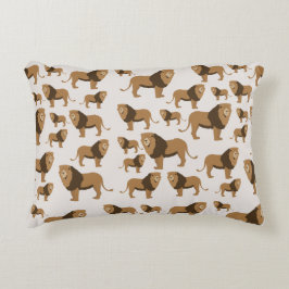Lion Animal Pattern Accent Kussen