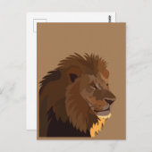 Lion Animal Wildlife Briefkaart (Voorkant / Achterkant)